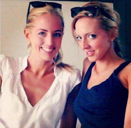 Victoria Pattinson with her younger sister Lizzy.